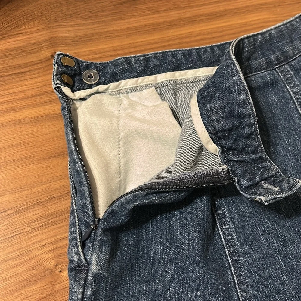 L.L. Bean Denim A-Line Skirt Classic Fit Size 8